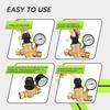RVMATE RV Water Pressure Regulator With Adjustable Knob, Brass Lead-Free Water Pressure Reducer Kit, Adjustable Valve With Inlet Screen Filter, For