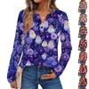 Женские рубашки с длинным рукавом с принтом Элегантные повседневные топы Модные рубашки Топы