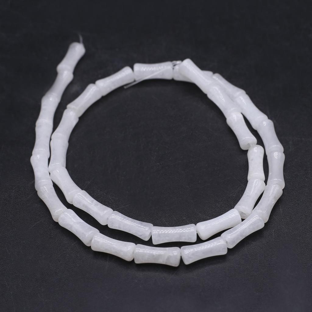 1 нить, Натуральный камень Канадский жадеит Обсидиан Кристальные бусины из прозрачного кварца, Ручная работа, Бусины в форме бамбукового сустава, 1,2×5 см, для изготовления украшений своими руками