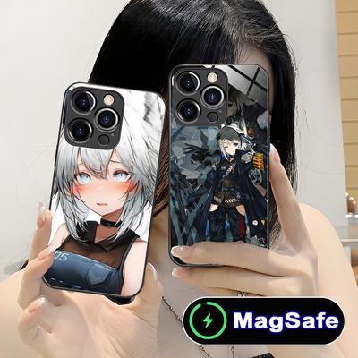 Чехол для мобильного телефона Arknights Grani из стекла MagSafe для iPhone 17 16 15 14 13 12 11 Air Pro Max Plus Mini Цветной чехол