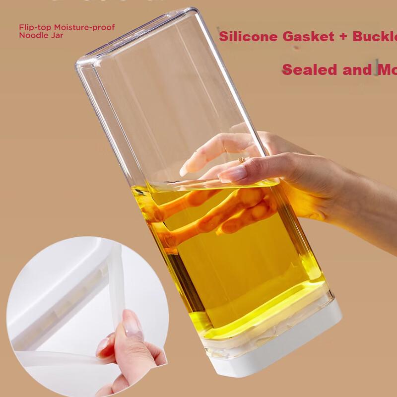 KATEI STORY Japanese Noodle Storage Box Rectangular Food-Grade Refrigerator Kitchen Sealed Jar Grain Container Pasta Bucket