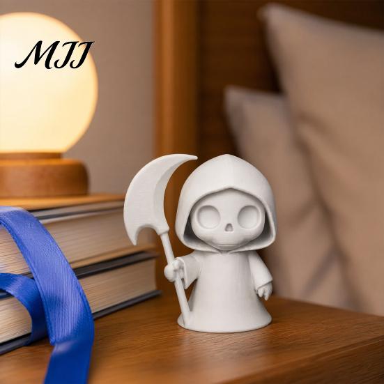 Подарок для домашнего офиса 3D-печатная фигурка призрака, милый настольный орнамент, мини-органайзер для хранения, статуэтка Жнеца на Хэллоуин для украшения кабинета