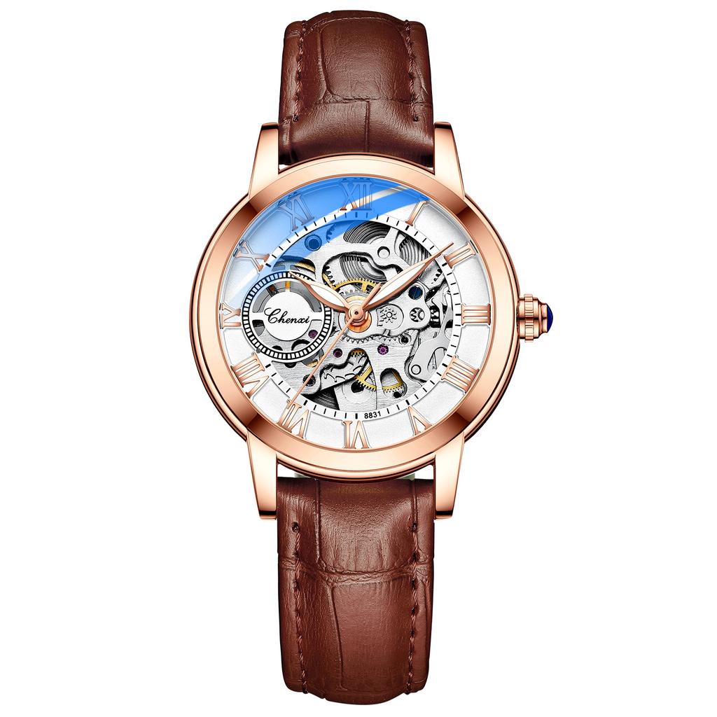 Chenxi Женские автоматические механические часы Топ Бренд Роскошные из нержавеющей стали Водонепроницаемые наручные часы