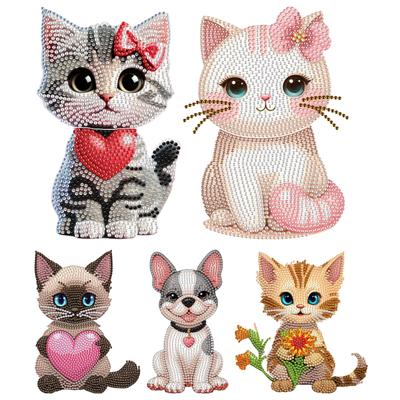 2D плоский DIY кот акриловый качающаяся голова алмазная живопись настольные украшения набор для взрослых идея подарка декор для дома