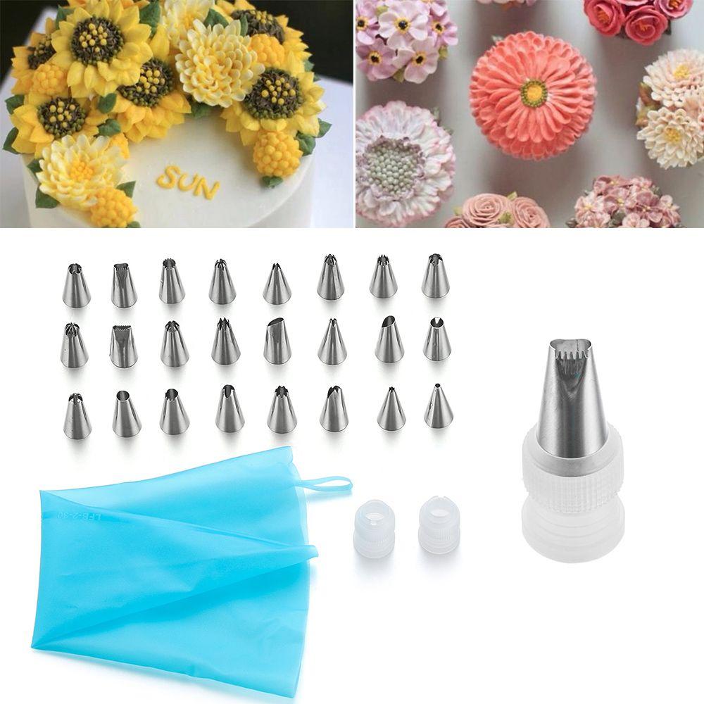 Stainless Steel Cake Decorating Cupcake Pastry Bag Baking Mold Ice Cream Tool Icing Piping Nozzles