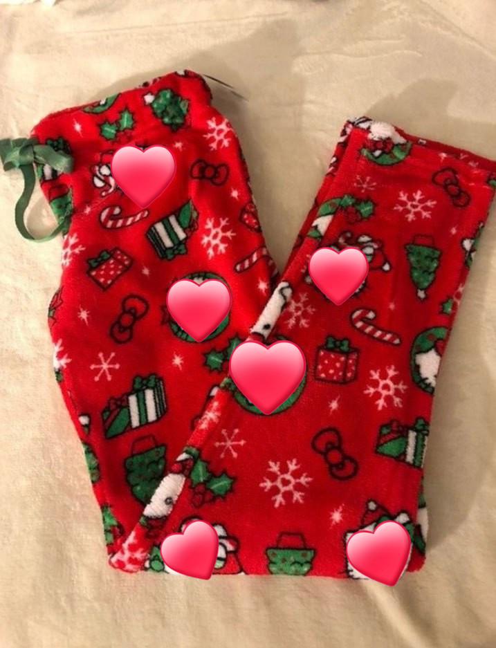 Женская мультяшная кошка Рождественская флисовая пижама - Повседневные фланелевые домашние брюки для осени/зимы.