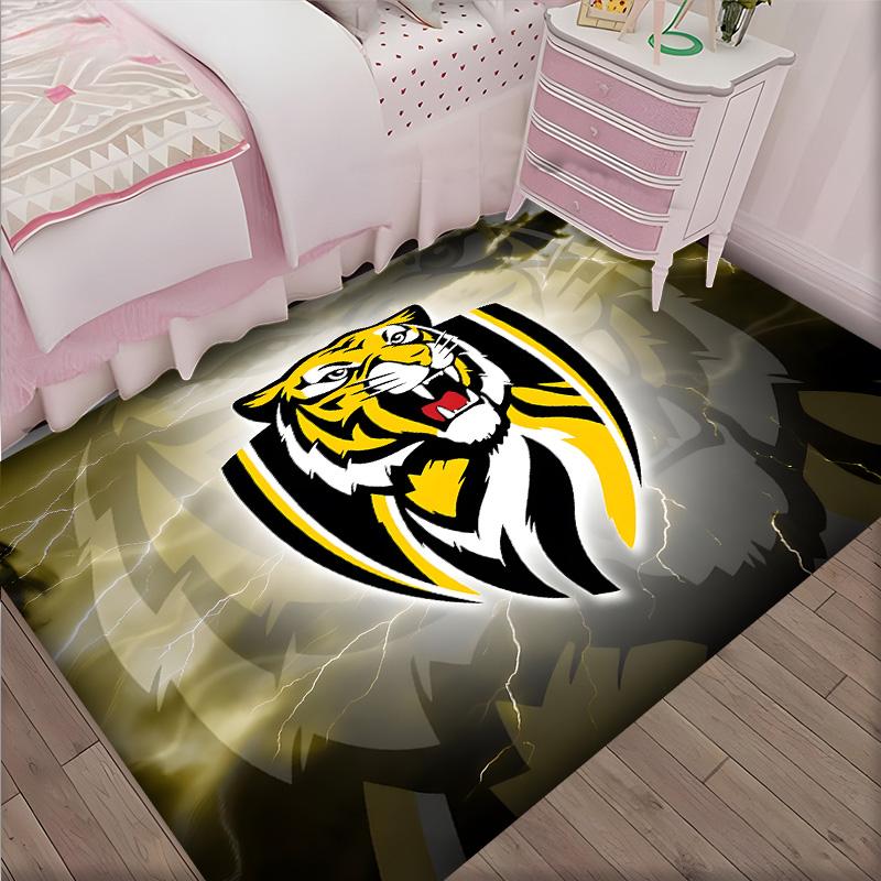 Полиэстеровый ковер Richmond Tigers, Мягкий коврик для помещений под офисное кресло, в гостиную, к компьютерному столу - Декоративный дизайн коврика для домашнего офиса