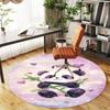1PC Panda Hearts Round Chair mat Area Rug - Non-Slip, Floor Mat for Office, Bedroom, home decor Christmas Gift c0528013