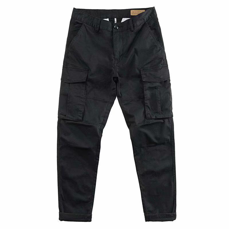 Men's Korean Style Loose Fit Work Overalls - Straight, Multi-Pocket, Casual, Autumn Labor Protection Pants