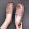 GKTINOO Summer Hollow Genuine Leather Shoes New Women Shoes Woman For Mom Women's Flats Comfortable Handmade Loafers
