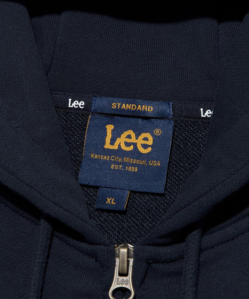 Толстовка на молнии с аппликацией логотипа Lee Denim, темно-синяя