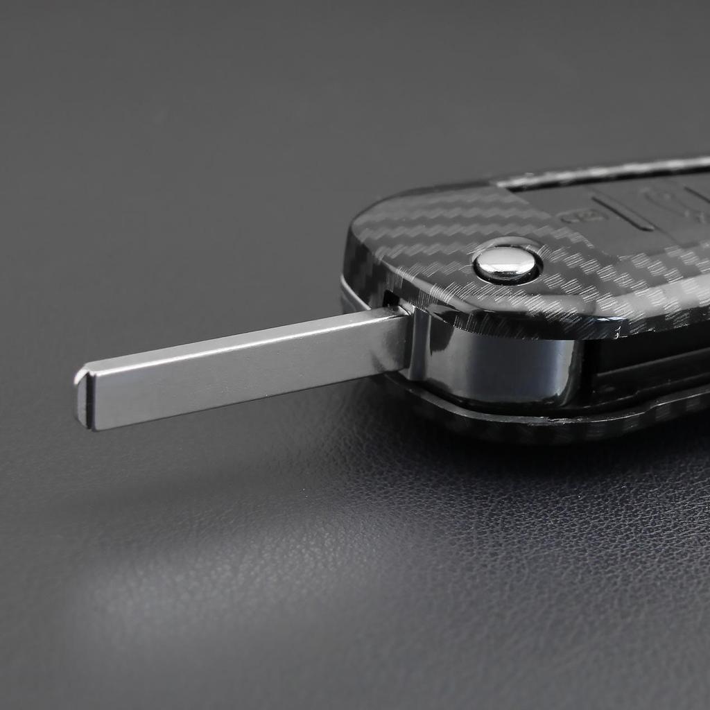 Carbon Fiber Protective Cover for Citroen C3 Aircross Elysee, 301, and Peugeot 208 Key Shells