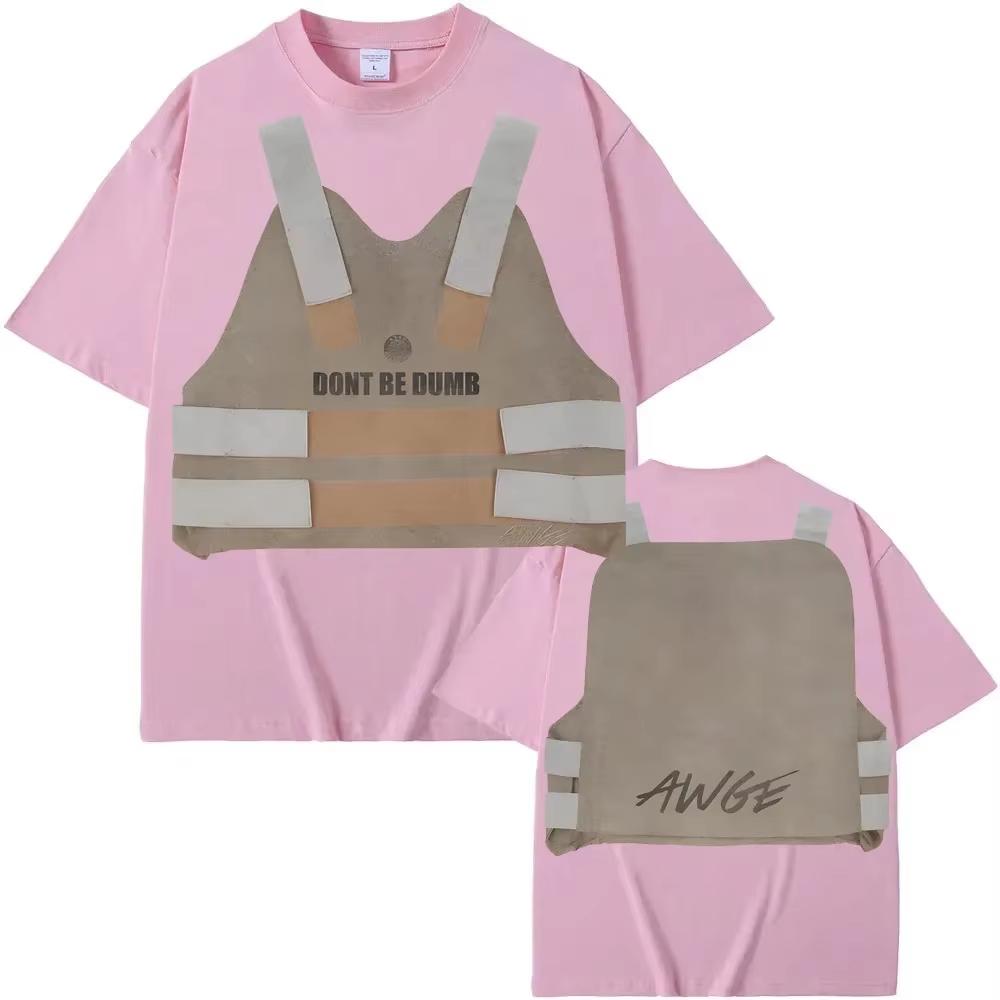 2026 New ASAP Rocky Men T-Shirt DBD Vest Pattern Print Cotton Comfortable T-Shirt Harajuku Hip Hop Streetwear Oversized Tshirt