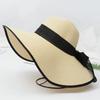 Foldable Sun Cap Bow Ribbon Beach Hat Casual Visors Cap  Outdoors