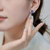 Ladies' Precious Blue Sparkling Earrings, Made of High-quality Material, Elegant and Fashionable Style, Exquisite Earrings, A Perfect Finishing