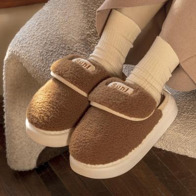 Новые милые тапочки из хлопка для пары с милыми мордочками, зимние домашние бархатные теплые тапочки на толстой подошве, можно носить на улице