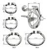 Супермаленькое мужское устройство целомудрия из нержавеющей стали, эргономичная клетка для члена с опорным кольцом, кольцевой замок на пенисе, пояс верности с невидимым замком M146