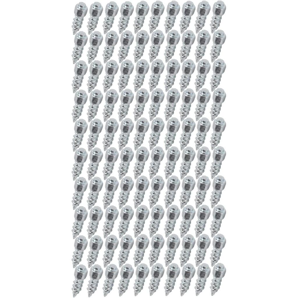 Snow Tire Studs, Anti Skid Snow Spikes for Car, Motorcycle, Scooter, Electric Vehicle ¨C 100Pcs Steel Studs with Installation