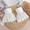 1 Pair Ruffles Solid Color Wrist Cuffs Removable Lace Detachable Shirt Sleeve Cuffs Sweater False Sleeved Wristband Horn Warmers