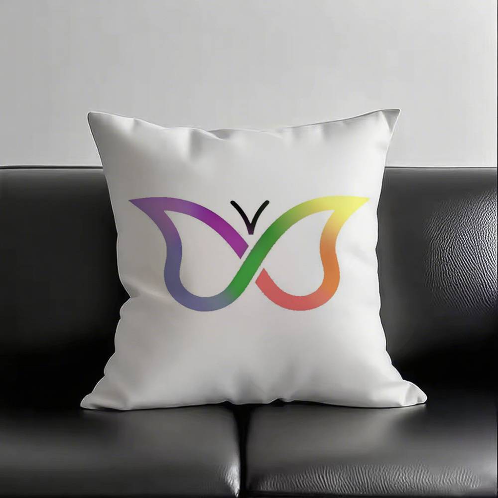 1pc Adhd B-Butterfly Pillow Case Square Bedroom Sofa Leisure Comfort Cushion Car Living Room Home Decoration