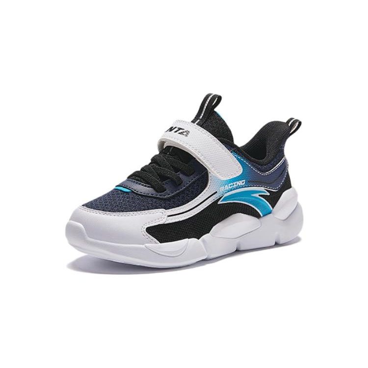 Anta Comfortable Versatile Non-Slip Shock Absorbing Durable Low-Top Kids Running Shoes Kids Sneaker Black White Blue A312419908-3