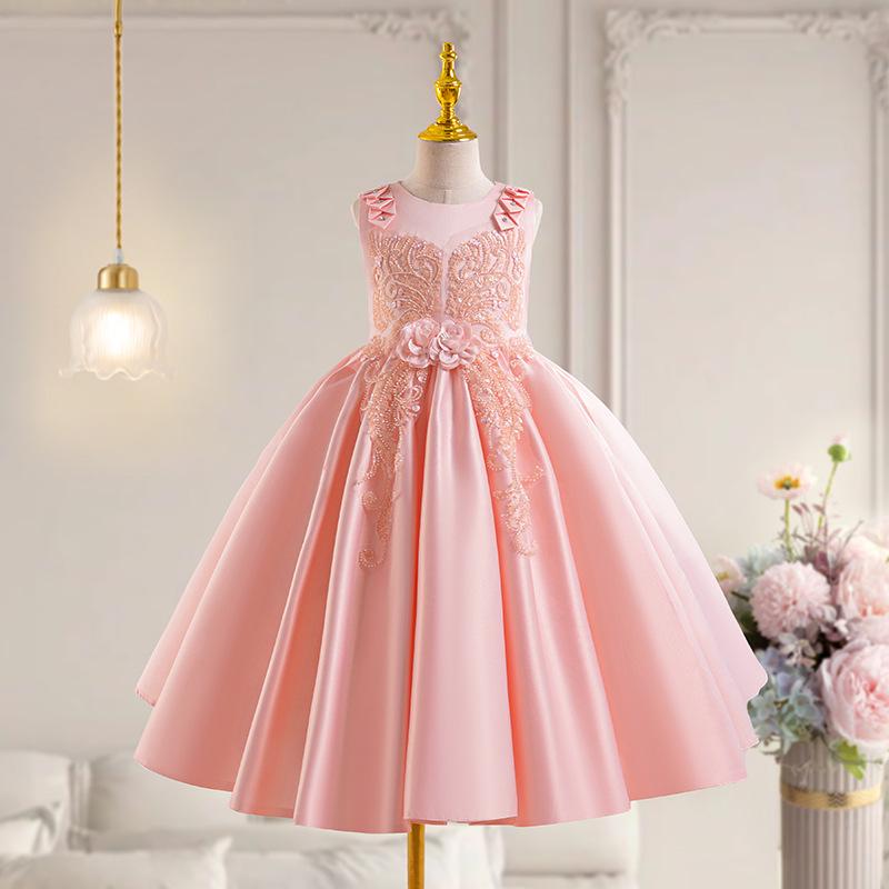 New Sleeveless Princess Dress for Kids - Flower Girl & Show Host Outfit