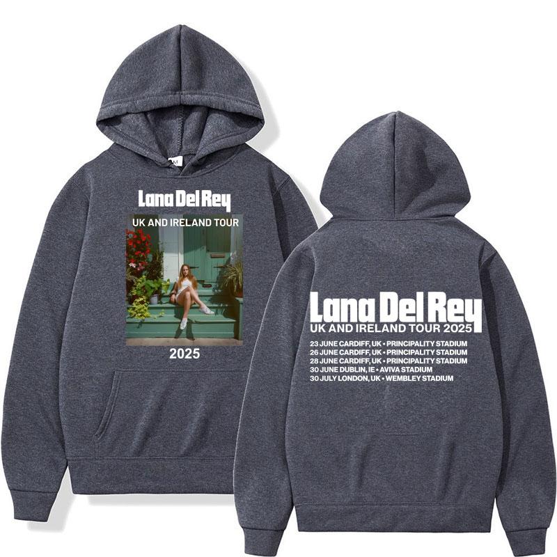 Худи с принтом Lana Del Rey для тура по Великобритании и Ирландии, мужские, женские, модные, хип-хоп, с длинным рукавом, оверсайз, флисовые, спортивные костюмы, подарки