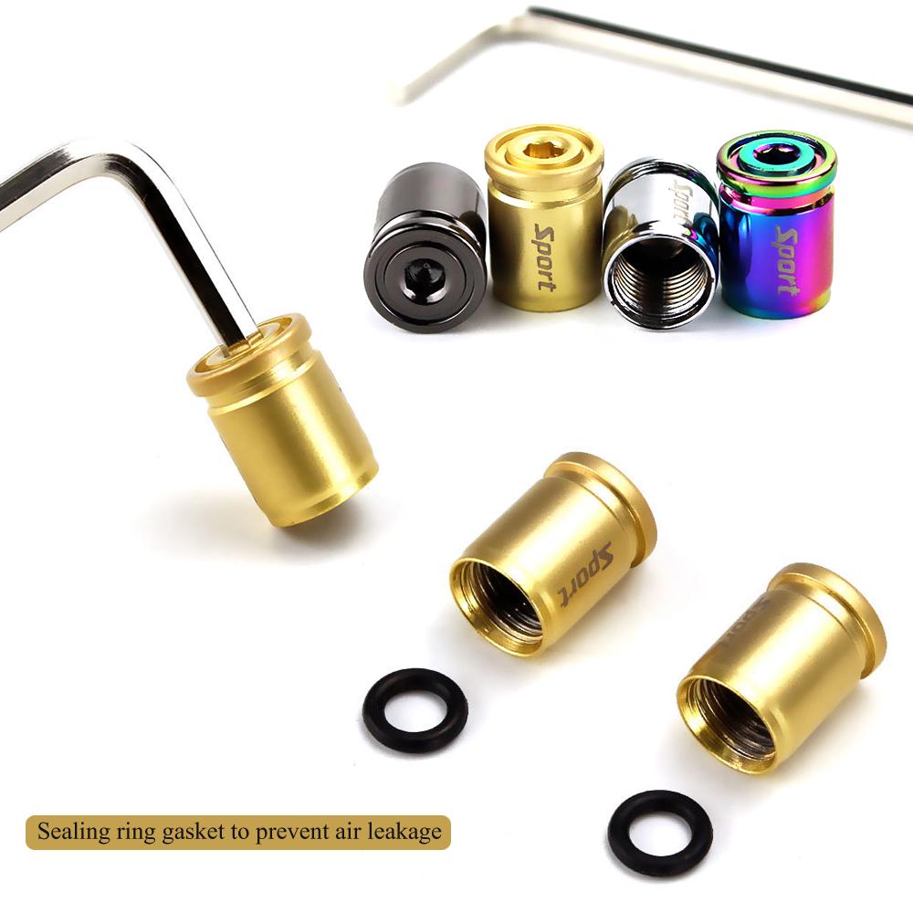 AQTQAQ 1 Set Car Styling Zinc Alloy Anti-theft Sport SKDS6 Car Tire Valve Caps Wheel Tires Tire Stem Air Cap Airtight Covers