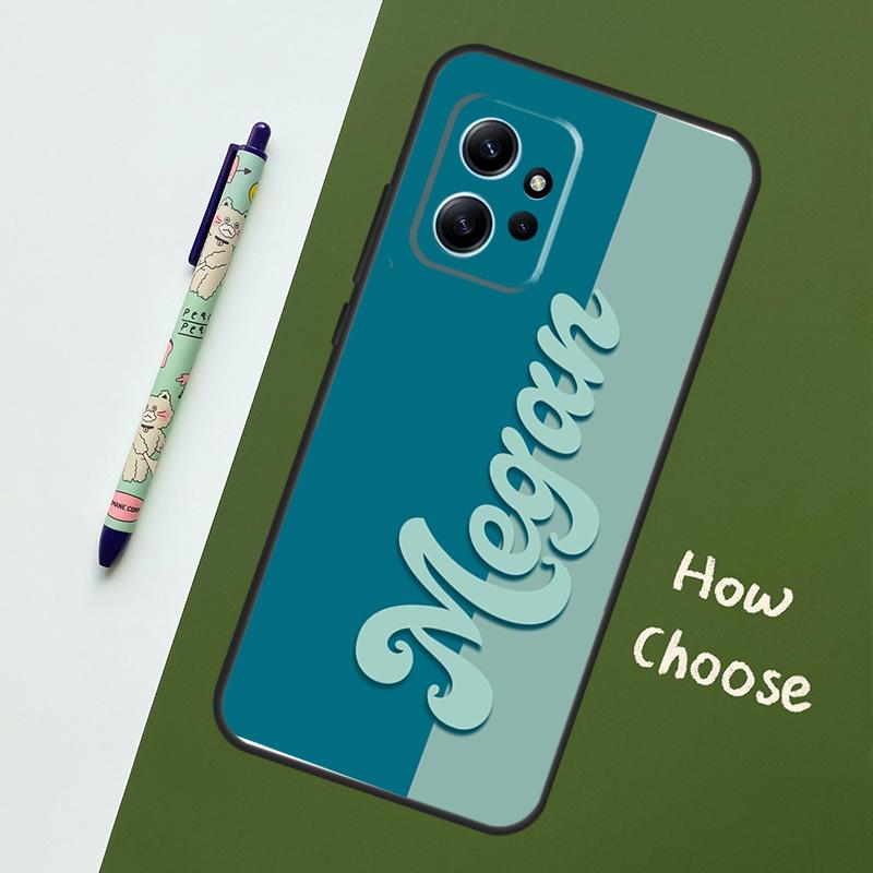 Персонализированный цвет имени для чехла на телефон Xiaomi Redmi Note 12S 11S 10S 9S Note 12 8 9 10 11 Pro для Redmi 12 9 C 10C