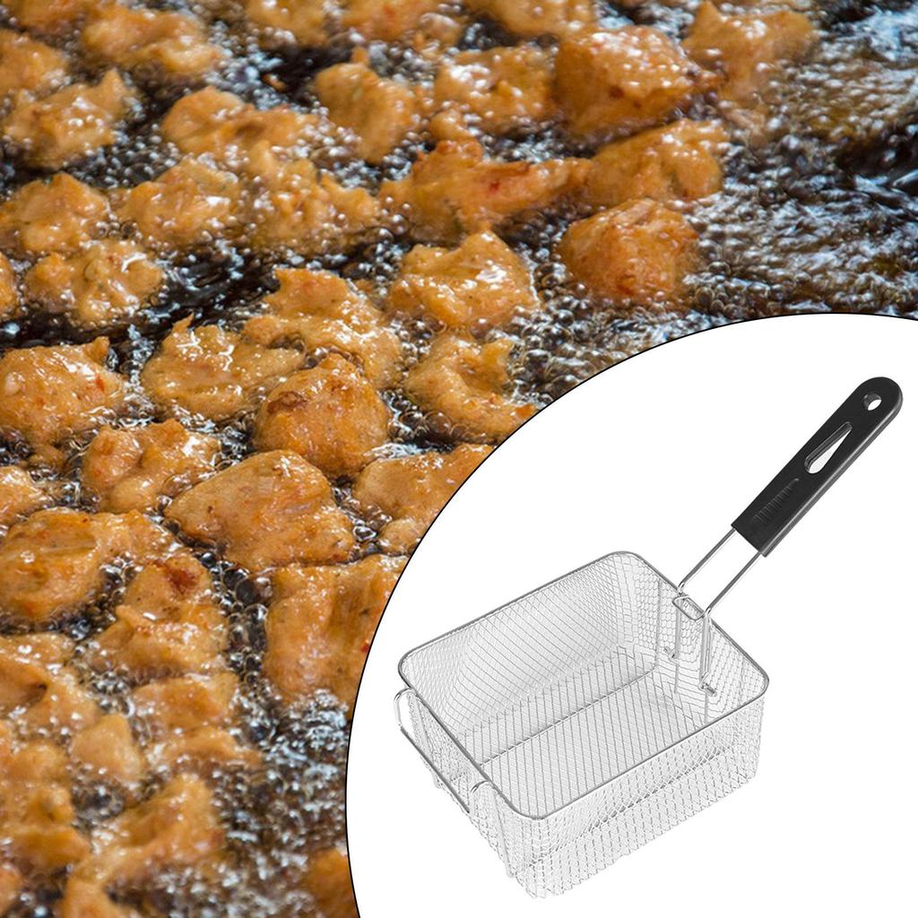 Корзина для фритюрницы с ручкой, корзина для подачи картофеля фри на гриле,