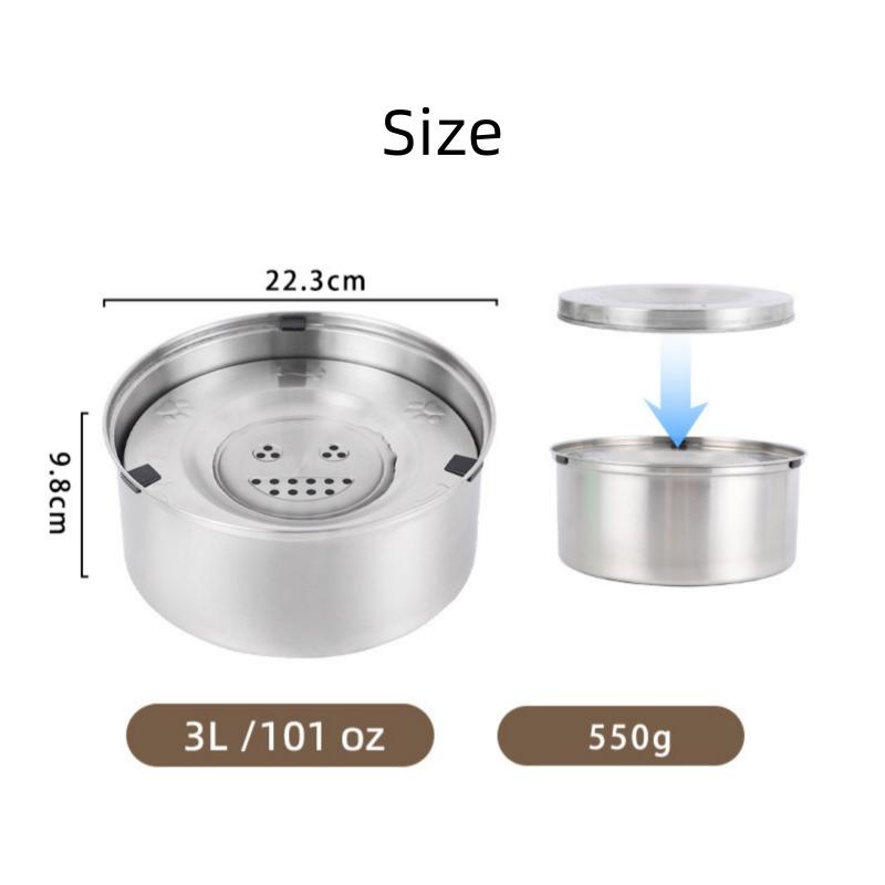 304 Stainless Steel Anti-Slip Floating Pet Bowl – Spill-Proof Food & Water Feeder with Heavy Duty Design for Dogs