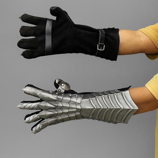 Средневековые перчатки назгула Набор Пара готических перчаток-наручей Костюм на Хэллоуин Ролевая игра Косплей Костюм Наручи