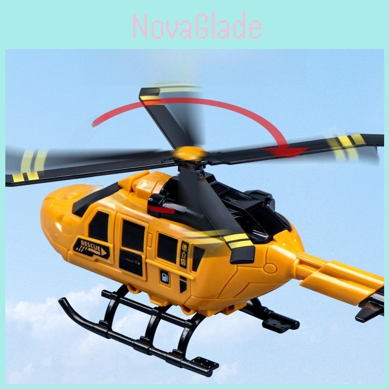 Plastic Rescue Helicopter Model With Rotating Propellers For Childrens Educational Toy