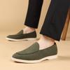 Men's Suede Leather Loafers Slip-On Driving Shoes Wide Width Comfortable Non-Slip Casual Moccasins Abrasion Resistant Fashion