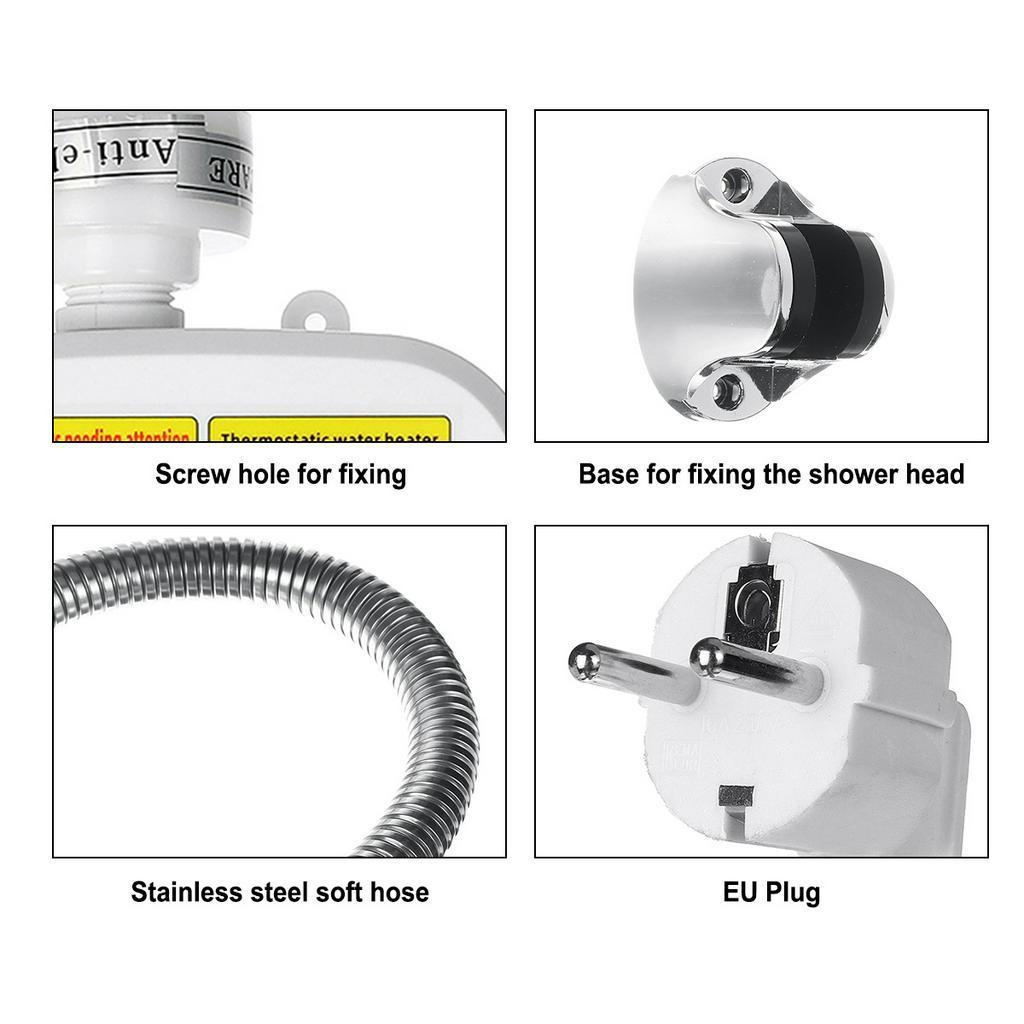 3500 Вт 220 В водонагреватель горячий электрический безрезервуарный бытовой смеситель для ванной комнаты с насадкой для душа ЖК-дисплей температуры