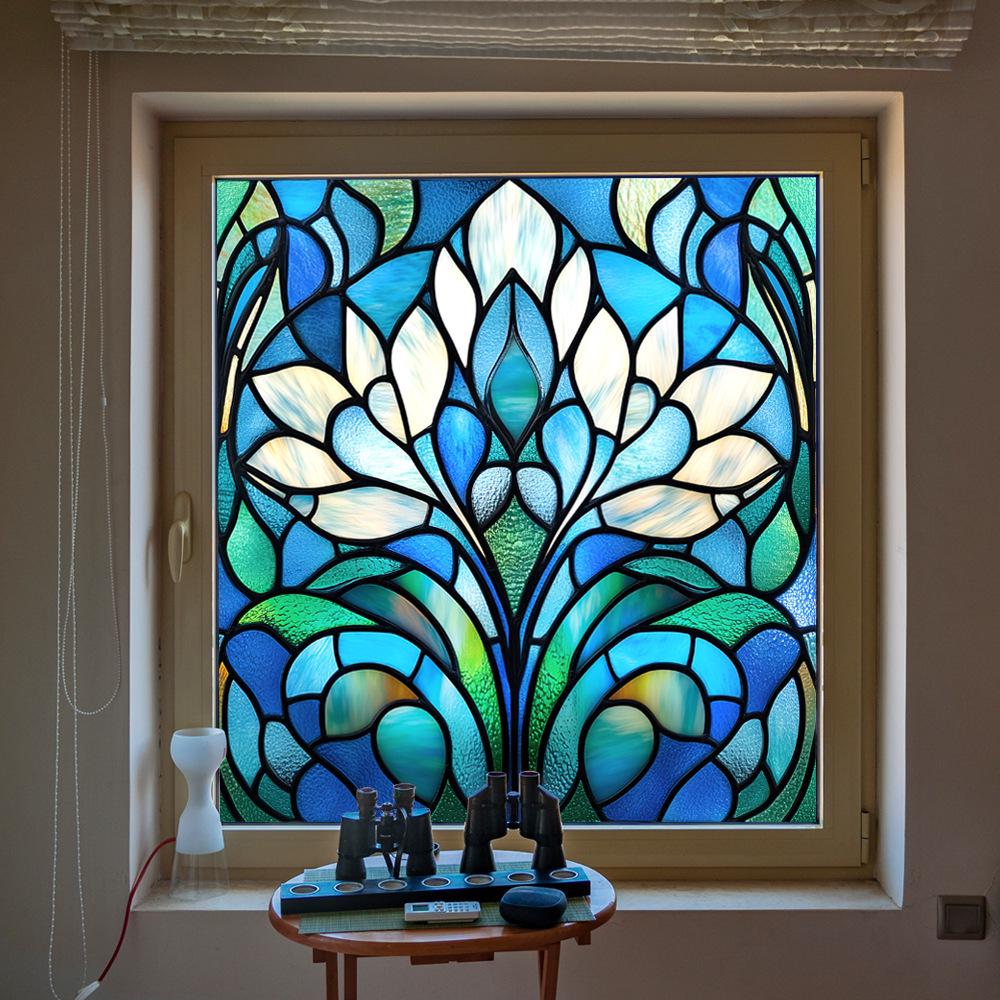 BL301-330 Цветная ПВХ Статическая Пленка для Окон - Без Клея Домашнее Украшение