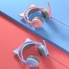 SY-G25 Wired Headphone RGB Lighting Omni-directional Mic Over-Ear Computer Headphone with Cute Cat Ear for E-sport