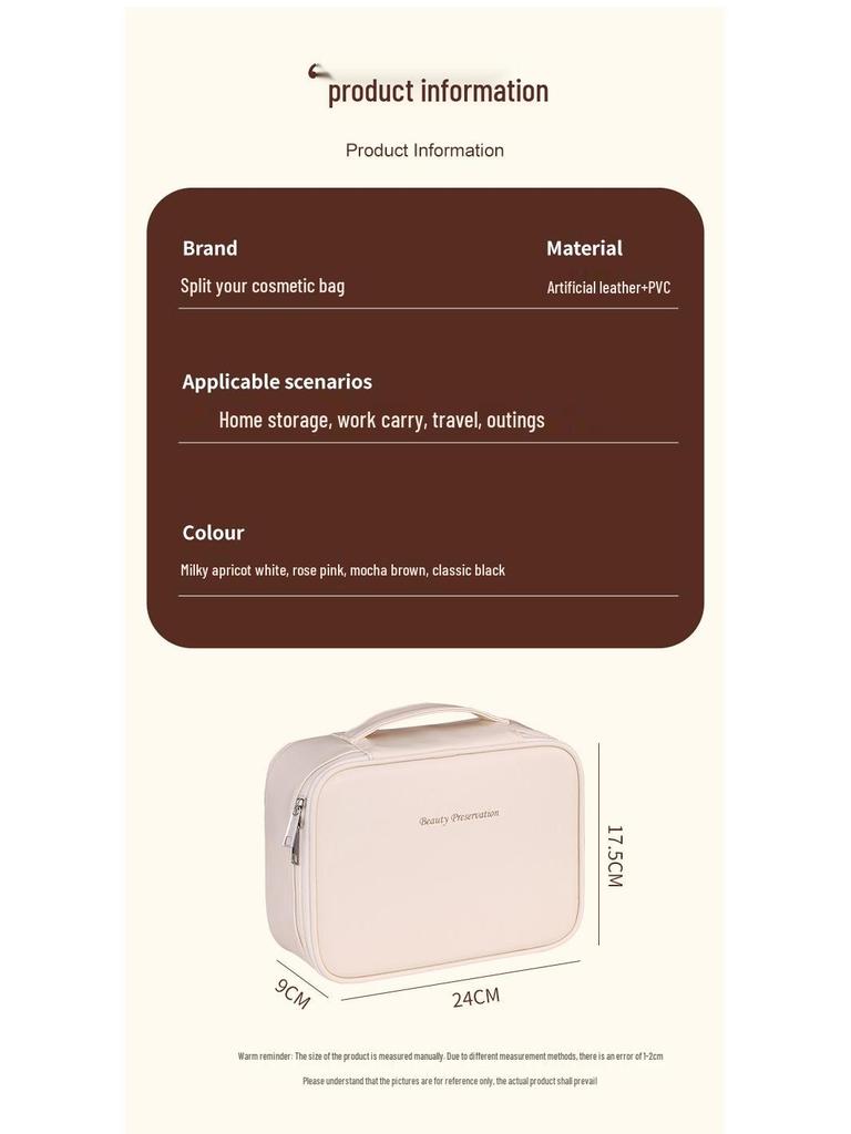 2024 Портативный органайзер большой вместимости для макияжа и туалетных принадлежностей
