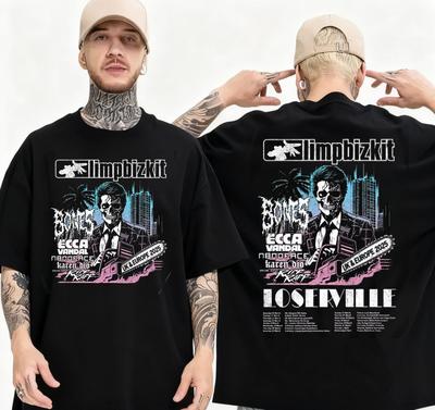 Футболка Limp Bizkit Тур по Великобритании и Европе 2025 Мужская Рэп-Рок Ретро Хлопковая Футболка Наслаждается Первой Футболкой Модная Одежда