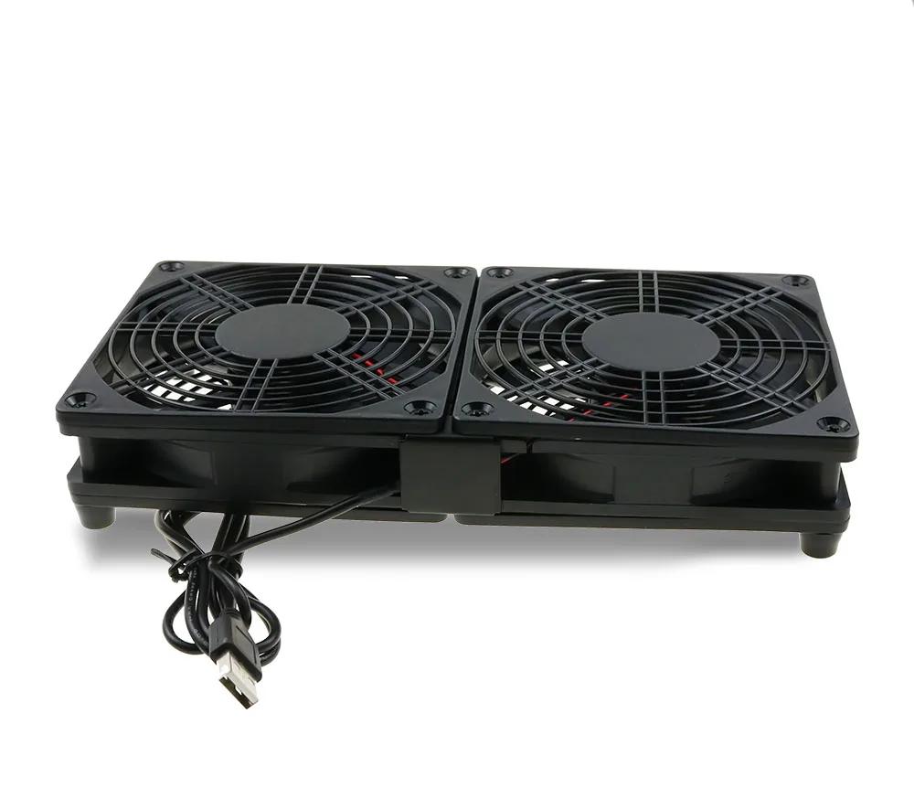 5V USB Router Cooling Fan DIY PC Cooler TV Box Wireless Silent Quiet DC USB Power 120mm 240mm Fan 12CM W/Screws Protective Net