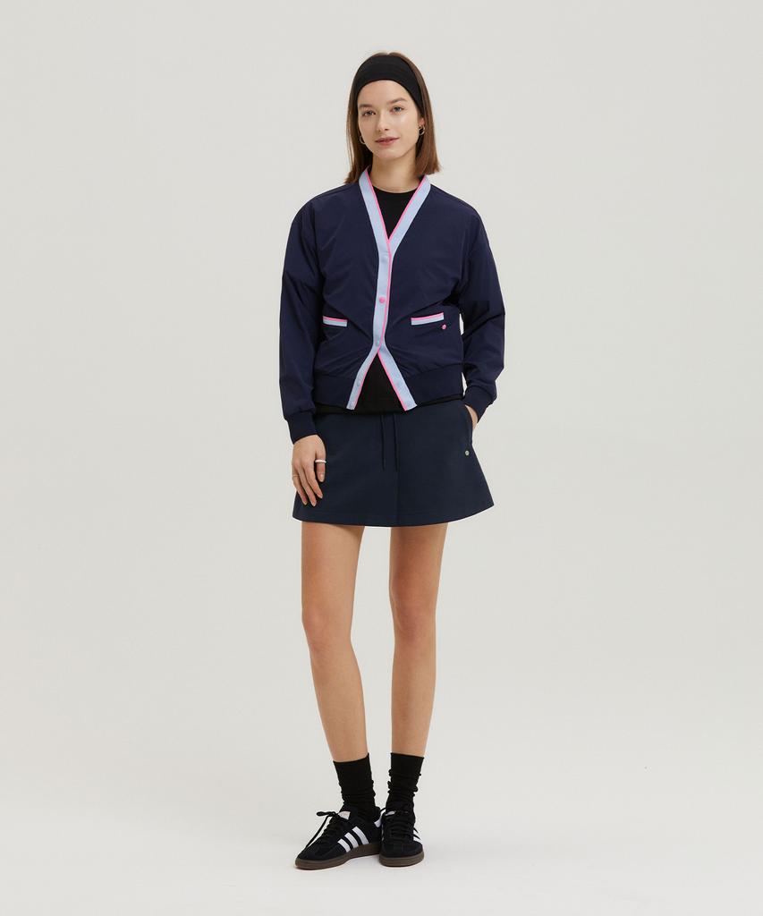 A Ben Slim Flare Banding Skirt Navy