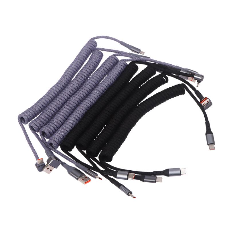 Coiled Usb C Cable For Android Auto & Carplay 90 Degree Usb A To Usb C Cord Compatible With 16,Galaxy S25