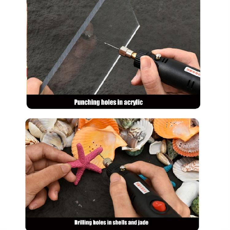 Высокоскоростная портативная электрическая дрель-пробойник для рукоделия из смолы, бусин, DIY-проектов с набором аксессуаров