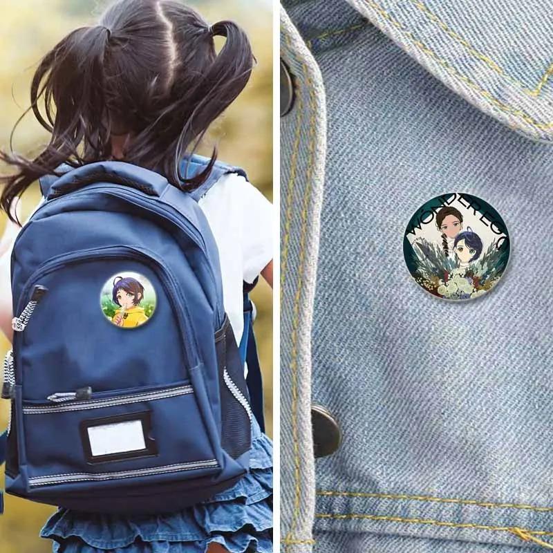 32/44/58MM Wonder Egg Priority Brooches, Cartoon Ohto Ai Cosplay Badge, Anime Brooch, Enamel Pin, Jewelry Accessories, Backpack Decoration