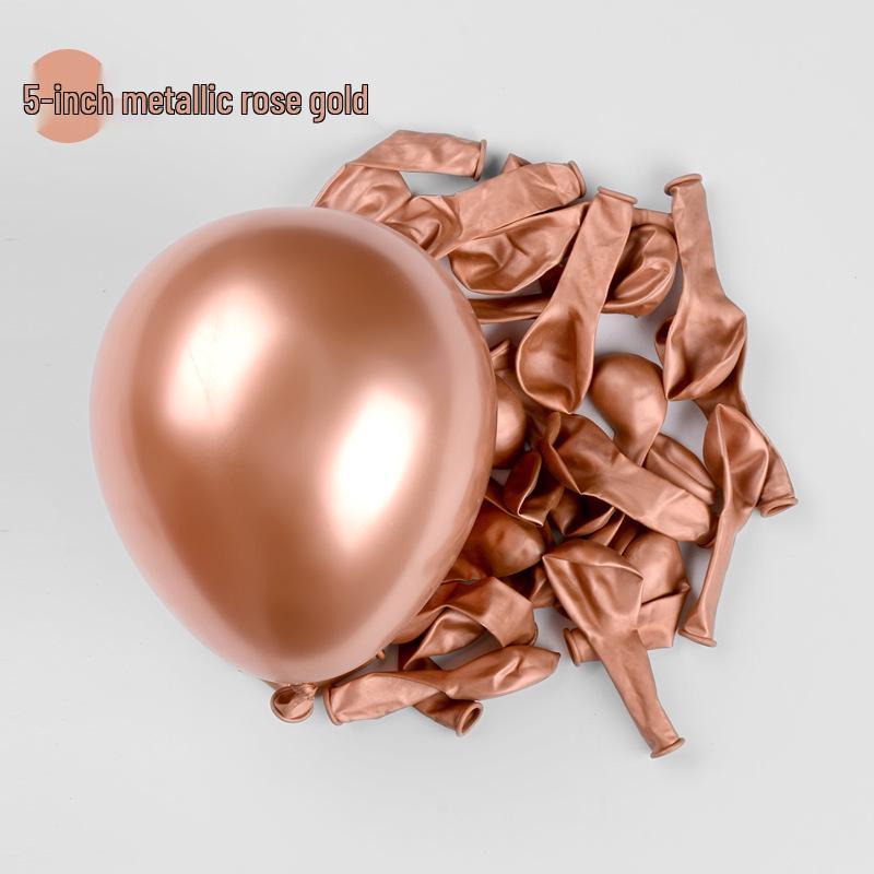 Набор из 100 штук 5-дюймовых металлизированных шаров без запаха для детского декора, свадеб и вечеринок по случаю первого дня рождения
