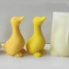 Милая силиконовая форма для свечей в виде уточки, 3D-форма для ароматерапии, гипсовые кристаллы, литье из смолы, принадлежности для изготовления мыла своими руками.