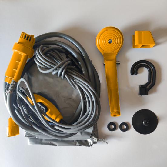 Портативный походный душ с бесщеточным двигателем Регулируемая конструкция Портативный комплект для уличного походного душа с автоматическим подключением и модернизированным насосом