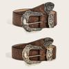 Y2k PU Leather Waistband Vintage Jeans Belt Casual Cowgirl Waist Belt