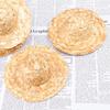 10 шт. 15 см Художественные Мини-Шляпки из Плетеной Соломы Материал для Поделок Декоративные Маленькие Шляпки для Мишек Принадлежности для Вечеринки Ручная Работа DIY