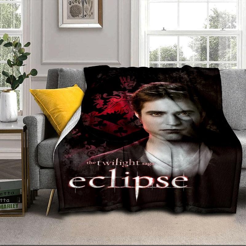 Eclipse Twilight vampire Blanket Flannel Blanket for bed, sofa, Camping, Hiking, Picnic Essentials, gift for family Fan gifts
